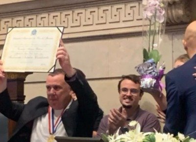 Fiore Ciambarella em cerimônia na Câmara Municipal do Rio